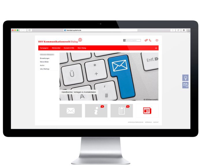 Referenz DSV Mockup Marketingportal
