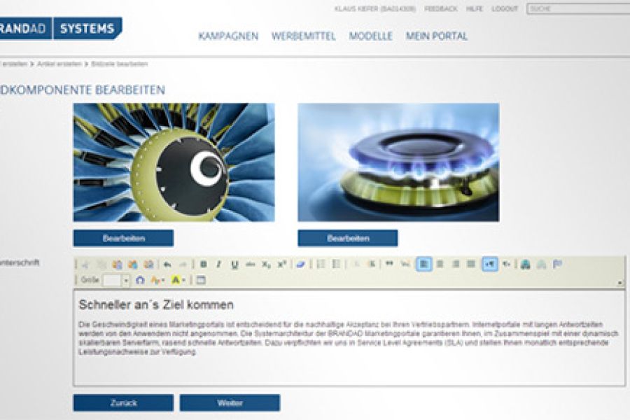 Content-Management von BRANDAD Systems