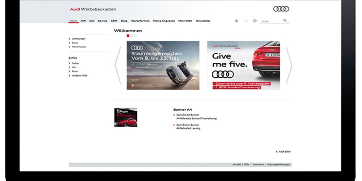 Audi Werbebaukasten