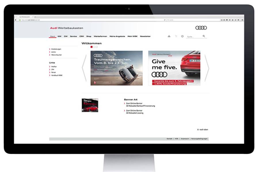Audi Werbebaukasten
